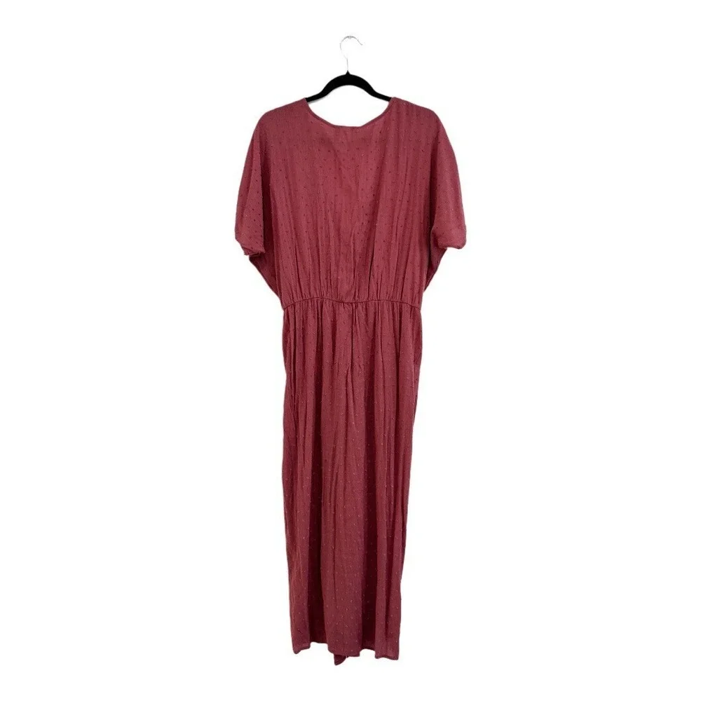 Dippin Daisys Womens Mauve Swiss Dot‎ V-Neck Maxi Dress EX1827JDCOD Pink Large